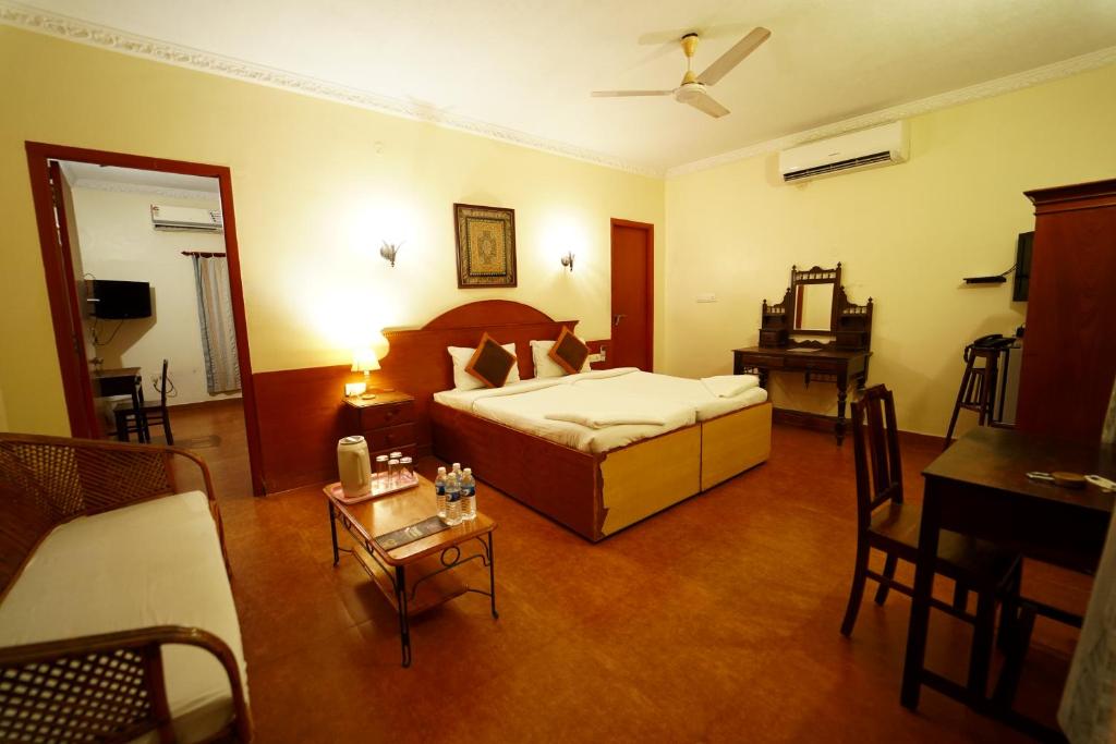 Postel nebo postele na pokoji v ubytování Hotel Mahabs