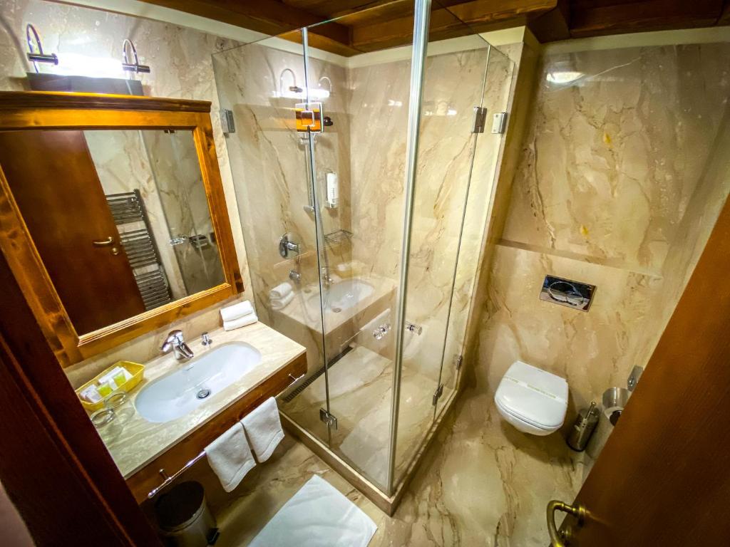 Koupelna v ubytování Horsky Hotel Encian Donovaly