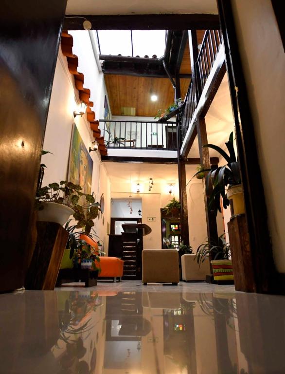 Posezení v ubytování Hotel Aroma del Bosque Posada Cafe