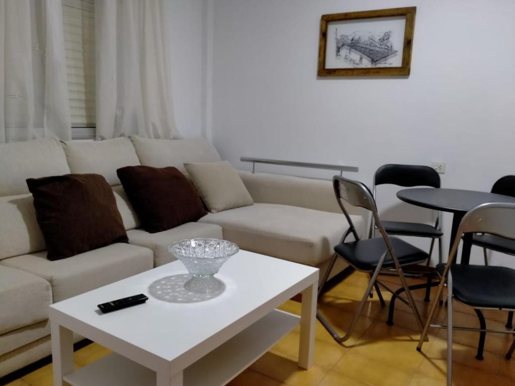 Posezení v ubytování Casa da Fontiña