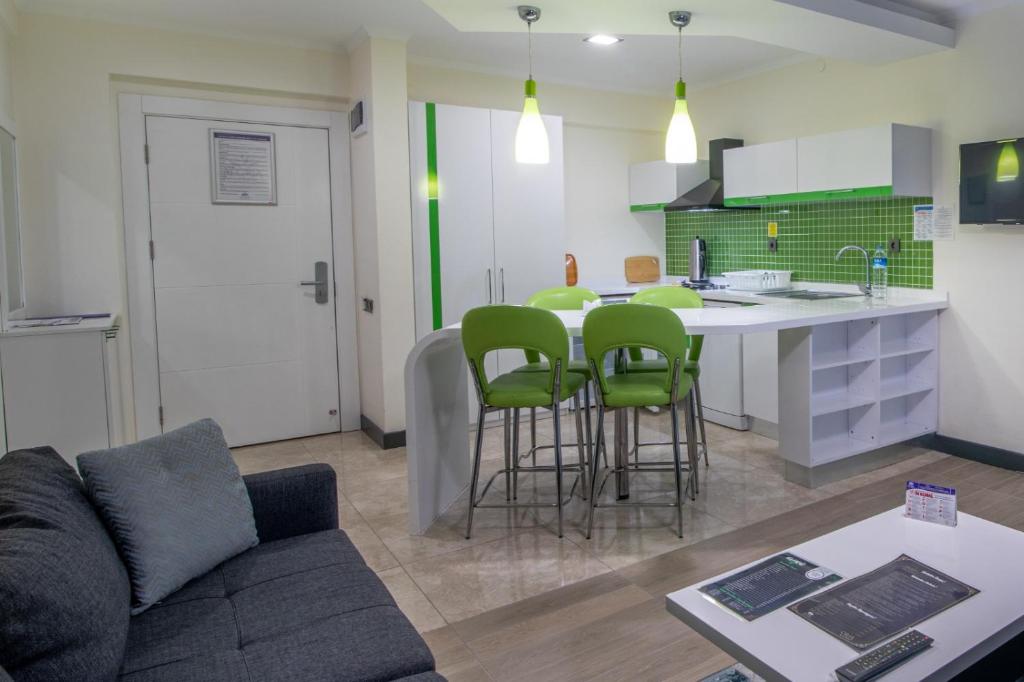 Kuchyň nebo kuchyňský kout v ubytování Aforia Thermal Residences