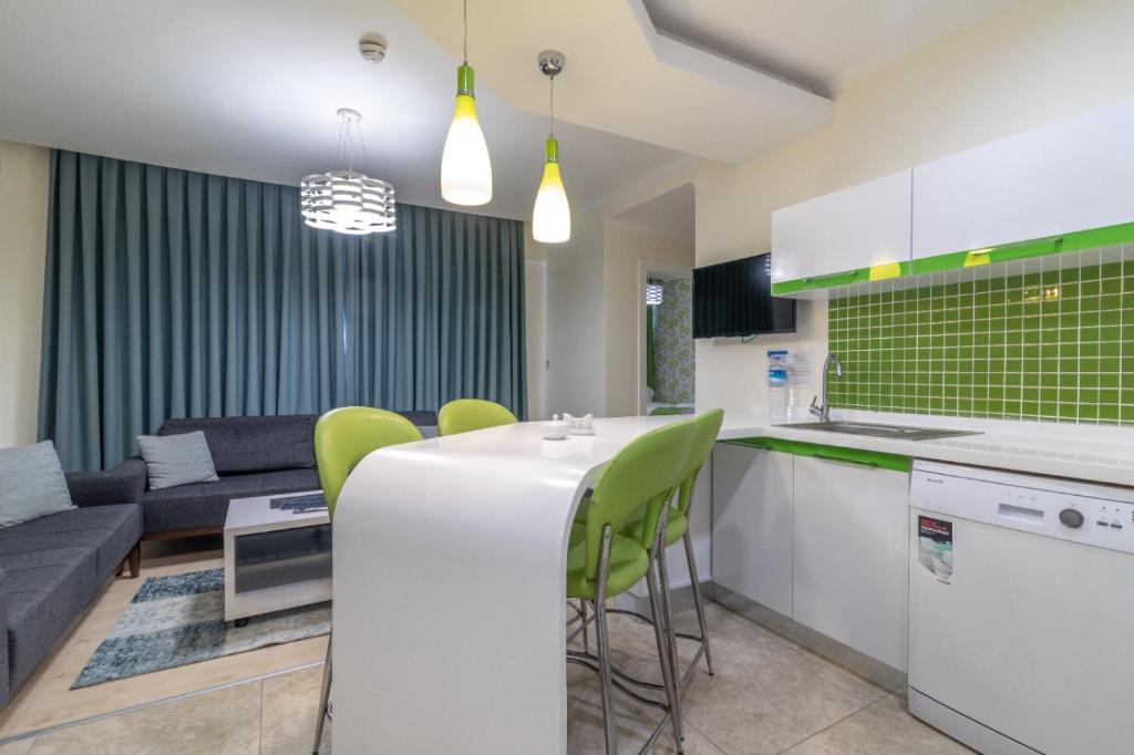 Kuchyň nebo kuchyňský kout v ubytování Aforia Thermal Residences