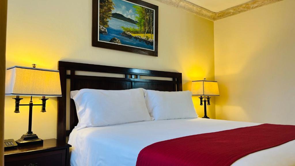 Voodi või voodid majutusasutuse Hotel Alameda toas