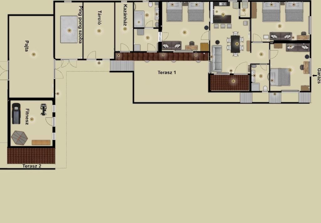 Půdorys ubytování Guest House Magyarlukafa
