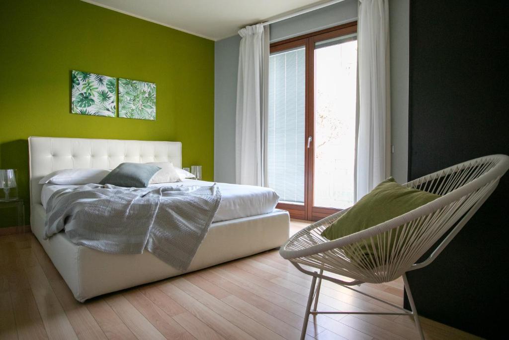 Posteľ alebo postele v izbe v ubytovaní Castello Lovere appartamenti