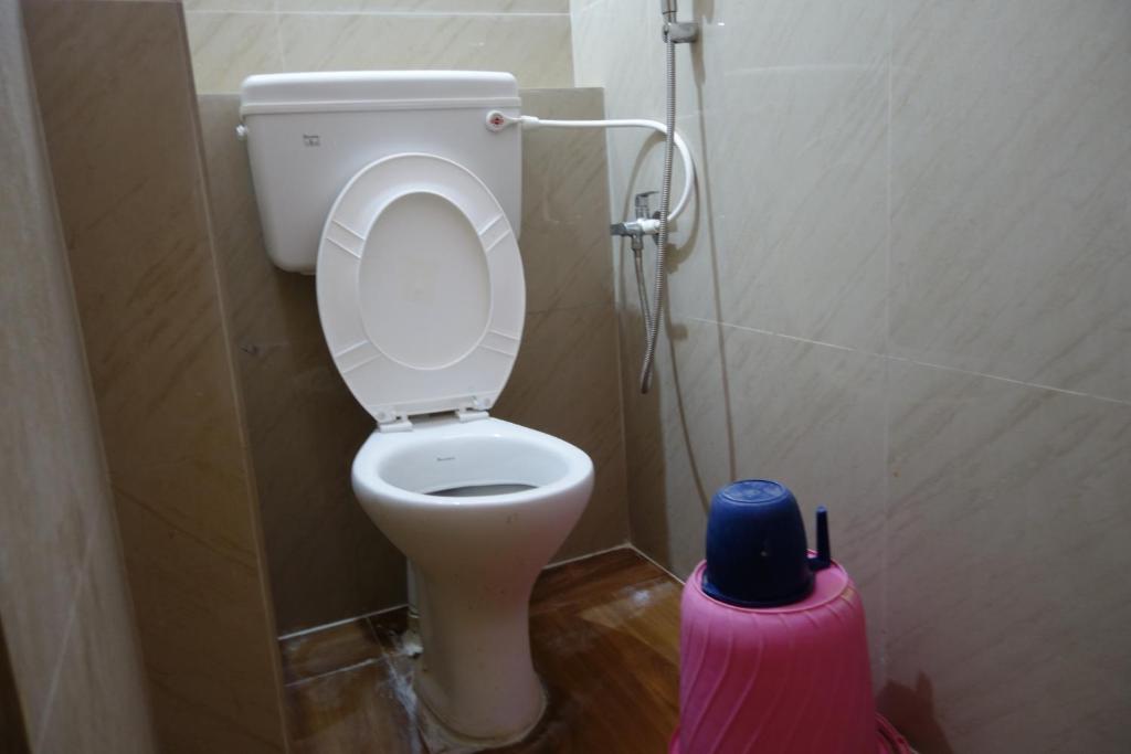 Koupelna v ubytování Hotel HCB (Hemo Chandra Bhawan)