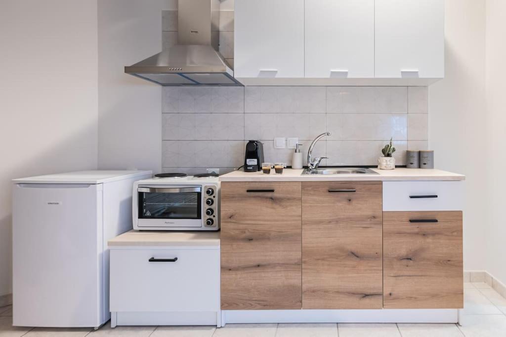 Kuchyňa alebo kuchynka v ubytovaní Larissa city center apartment