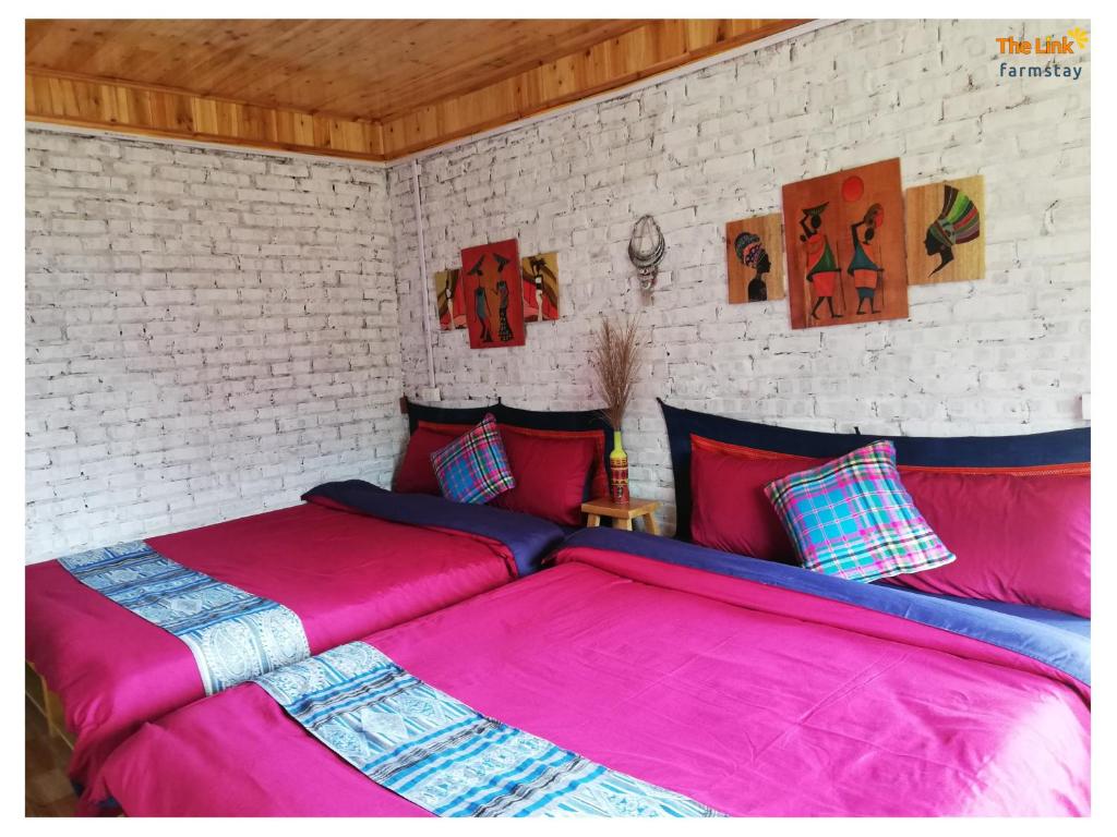 Postel nebo postele na pokoji v ubytování The Link farmstay