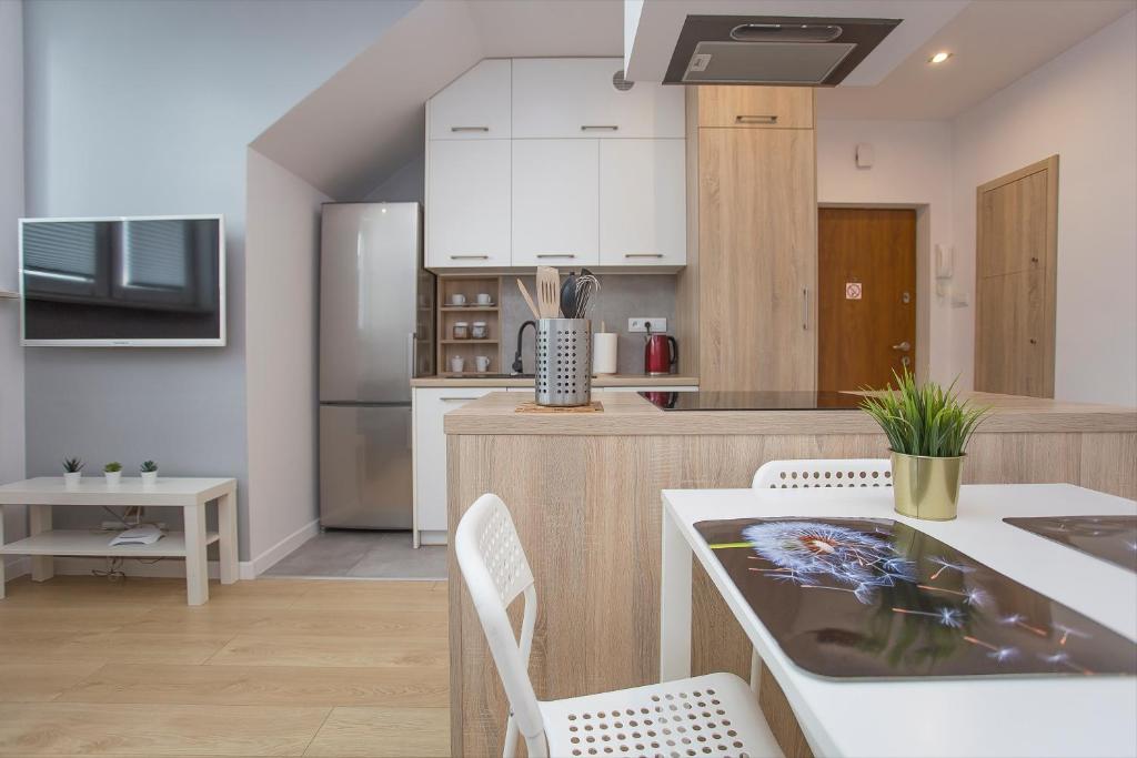 Kuchyň nebo kuchyňský kout v ubytování Urban Jungle Apartment in the city center