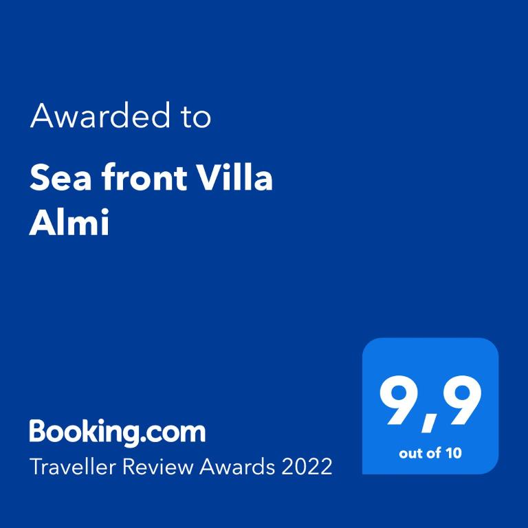 Certifikát, hodnocení, plakát nebo jiný dokument vystavený v ubytování Sea front Almi