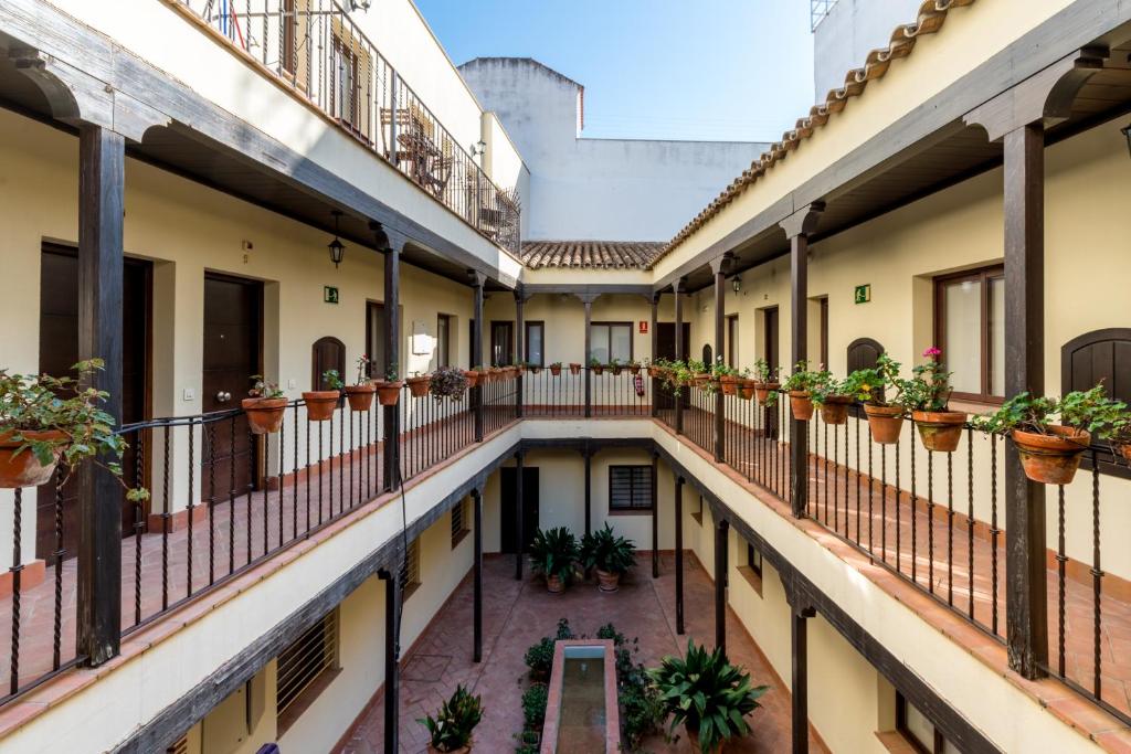 En balkong eller terrasse på Lumbreras Host