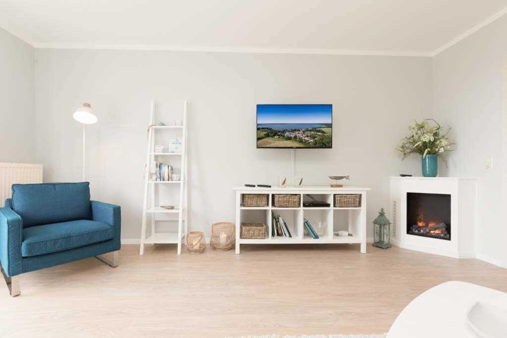 Ruang duduk di Haus am Schmollensee App 7h