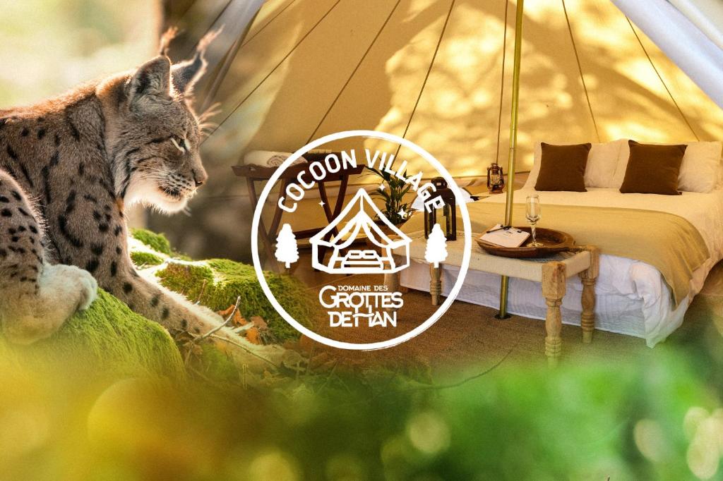 Certifikát, hodnocení, plakát nebo jiný dokument vystavený v ubytování Cocoon Village - Glamping - Domaine des Grottes de Han