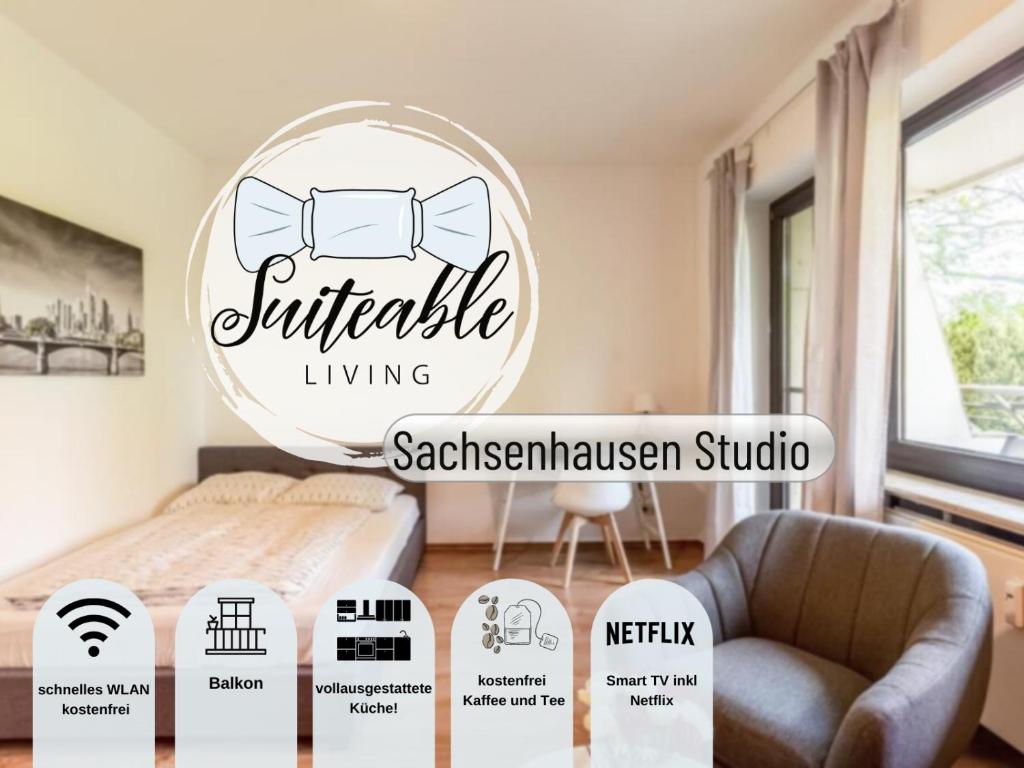 Suiteable living-Gemütliches Apartment zentral, Balkon in Sachsenhausen