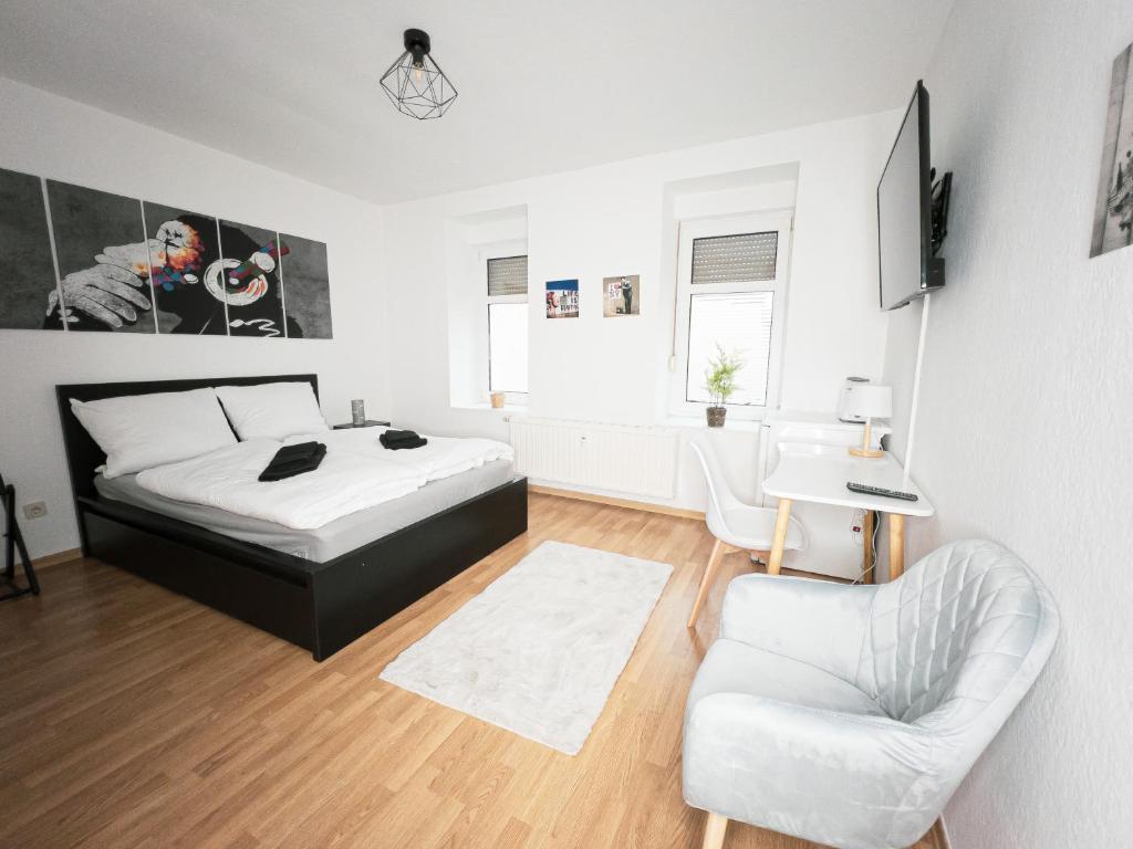 Posezení v ubytování Stilvolles 1-Zimmer-Apartment im beliebten Plagwitz