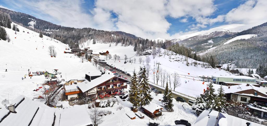 Schi- und Wanderhotel Berghof v zimě