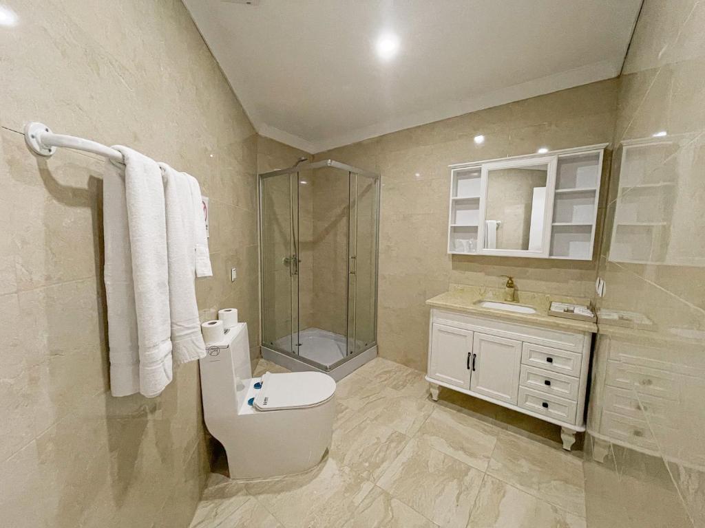 Koupelna v ubytování HOTEL AVIACIOn