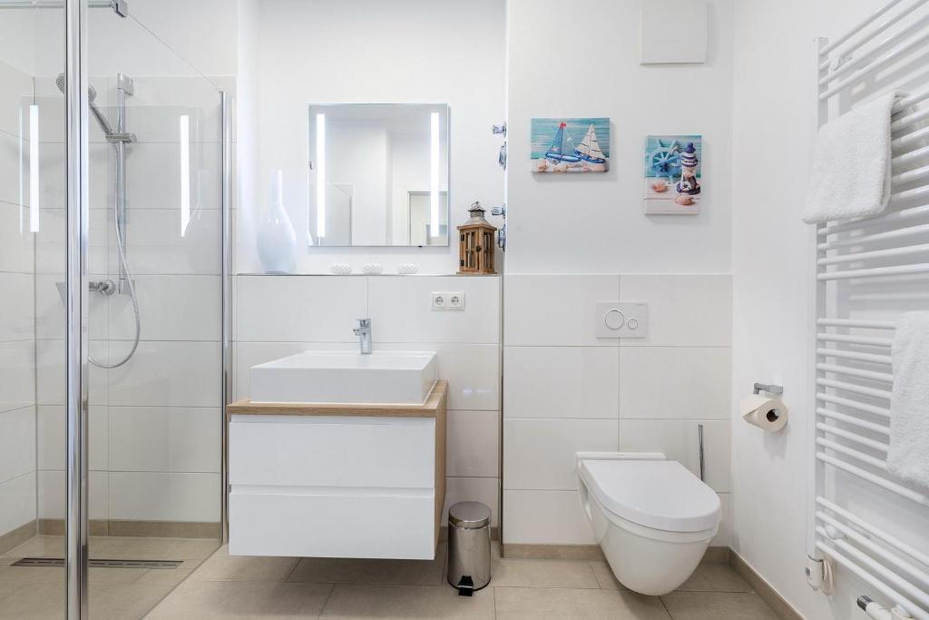 Koupelna v ubytování Aparthotel Ostseeallee Aparthotel Ostseeallee 4-33