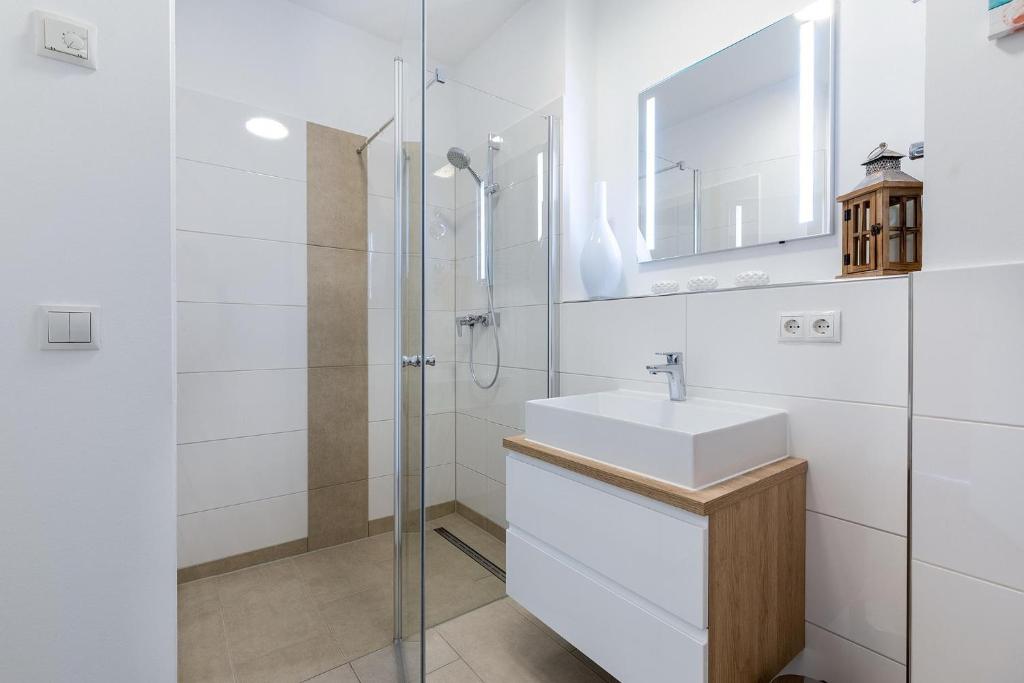Koupelna v ubytování Aparthotel Ostseeallee Aparthotel Ostseeallee 4-33