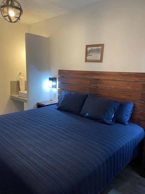 Postel nebo postele na pokoji v ubytování Hotel Casa Azul