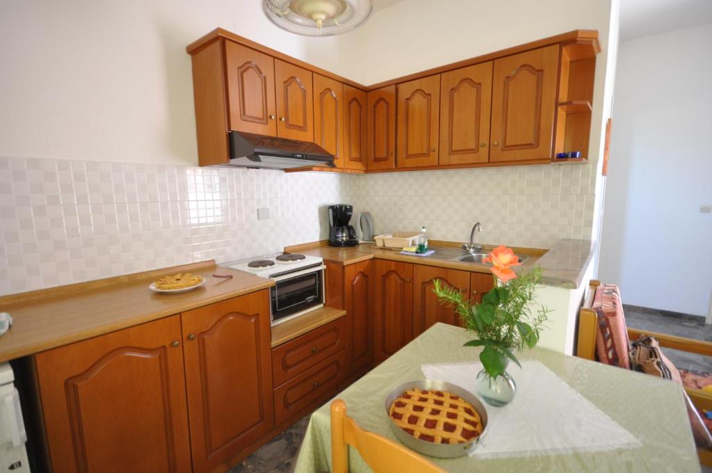 Kuchyň nebo kuchyňský kout v ubytování Miranda Haus
