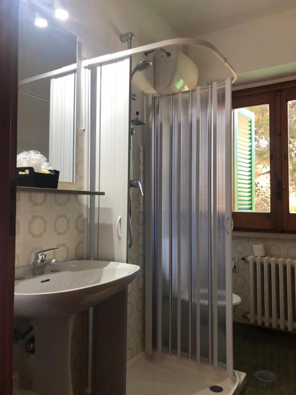 Koupelna v ubytování Hotel La Silvana