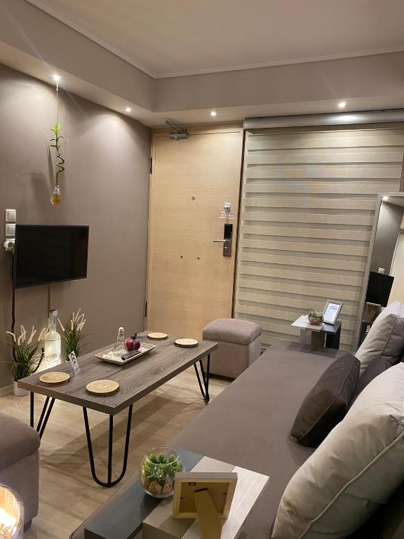 TV a/nebo společenská místnost v ubytování Eva suite Vip excellent studio 1