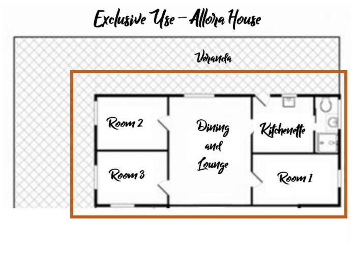 Půdorys ubytování Allora House Kalgoorlie
