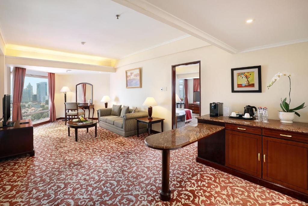 Posezení v ubytování Hotel Bidakara Jakarta