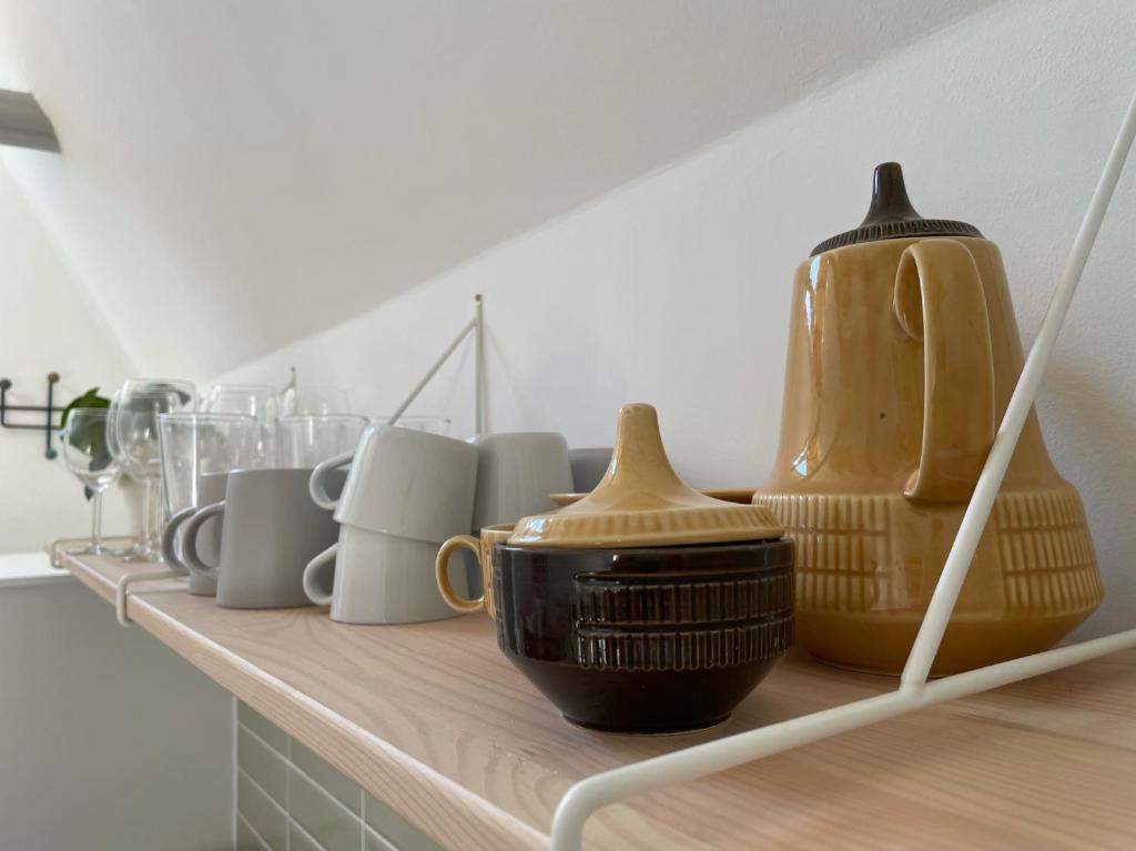 Příslušenství pro přípravu čaje a kávy v ubytování Fotel home