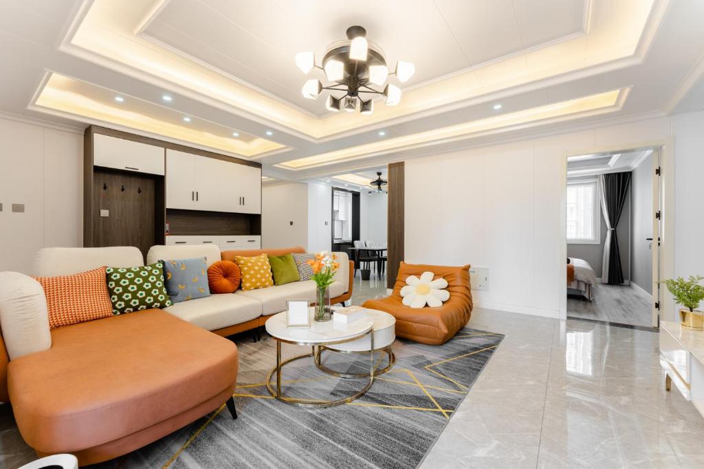 Χώρος καθιστικού στο Locals Apartment Inn 12