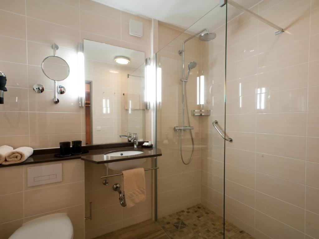 Koupelna v ubytování Hotel-Gasthof Sperrer