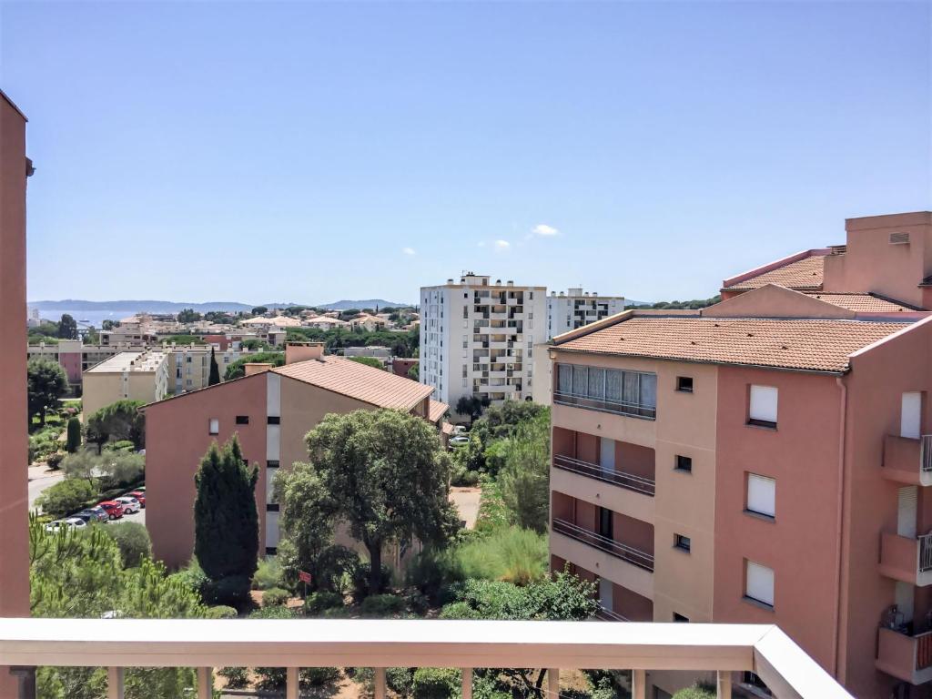a view from the balcony of a building at Apartment Les Pins Ensoleilles-6 by Interhome in Sainte-Maxime