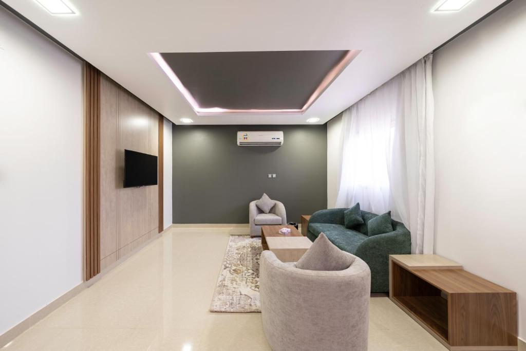 TV a/nebo společenská místnost v ubytování Mirada Gold Jizan - Resort & Private Pools