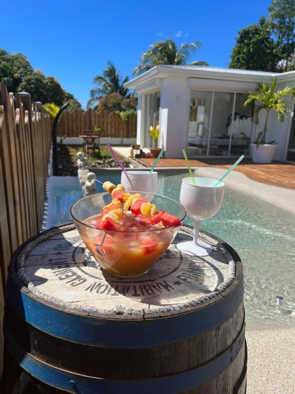 Nápoje v ubytování Villa Amaryllis luxueuse,piscine,vue mer,plage