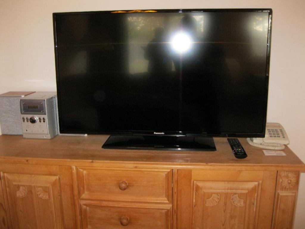 TV a/nebo společenská místnost v ubytování Landhaus Laih