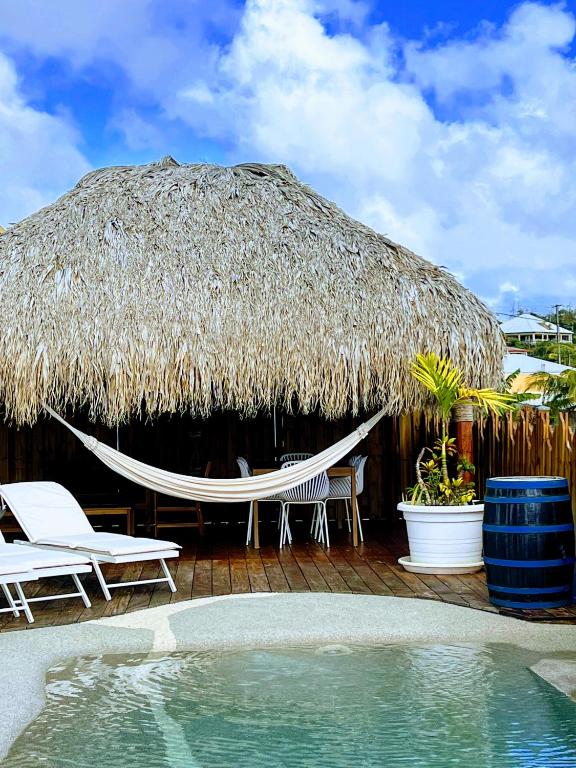 Bazén v ubytování Villa Amaryllis luxueuse,piscine,vue mer,plage nebo v jeho okolí