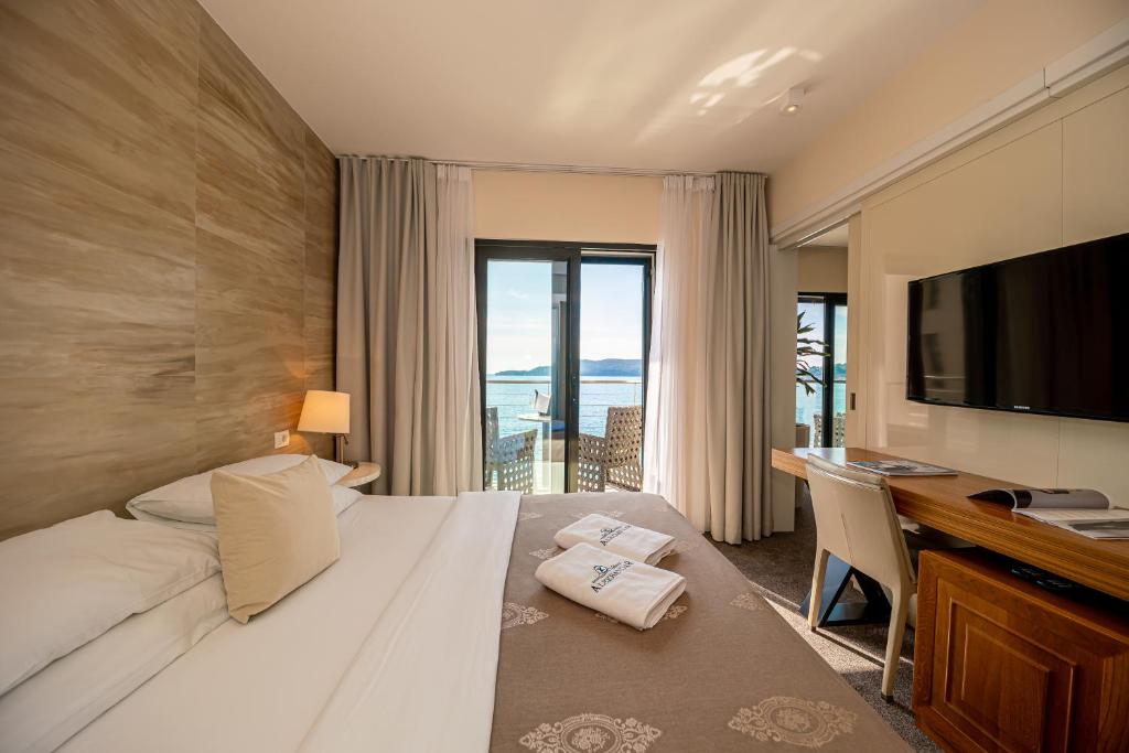 Ένα ή περισσότερα κρεβάτια σε δωμάτιο στο Hotel Aleksandar Rafailovići