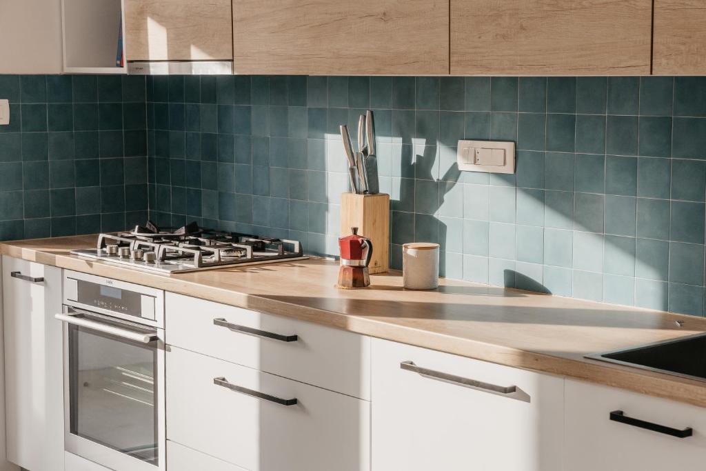 Kuchyňa alebo kuchynka v ubytovaní Cozy apartment GALA