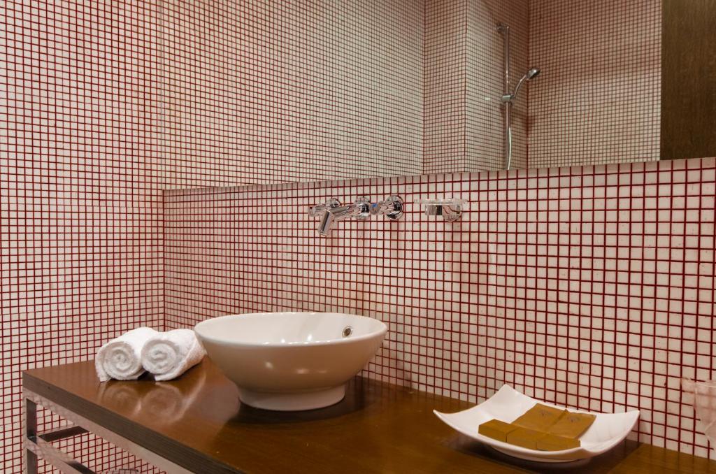 Koupelna v ubytování Hotel Concordia