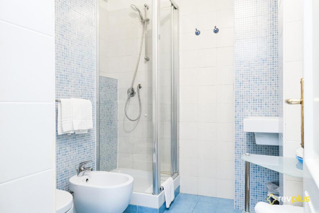 Koupelna v ubytování Lia Rooms