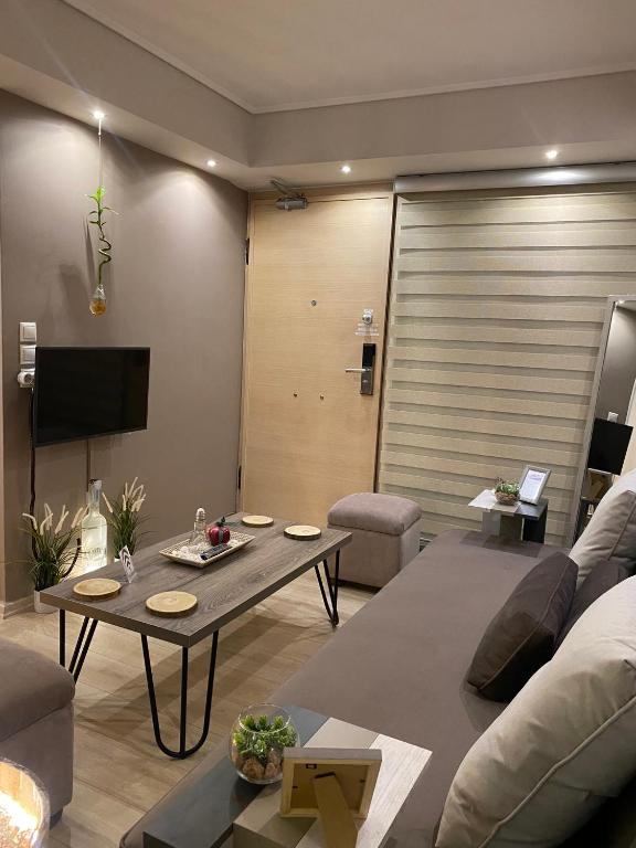 TV a/nebo společenská místnost v ubytování Eva suite Vip excellent studio 1