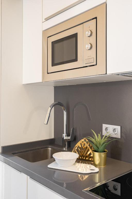 A kitchen or kitchenette at iloftmalaga Calle Cisneros
