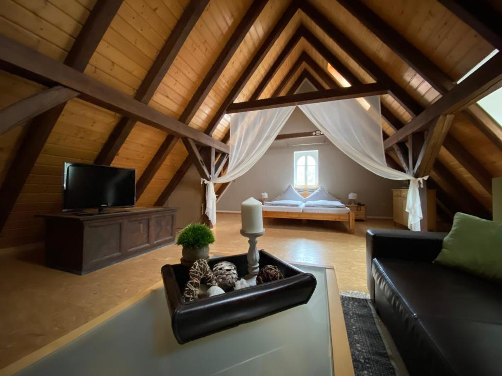 Posezení v ubytování Gasthaus Holdermühle