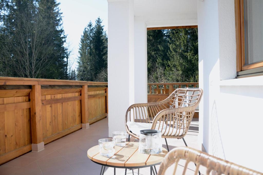 Balkón nebo terasa v ubytování Freien Living Angerberg