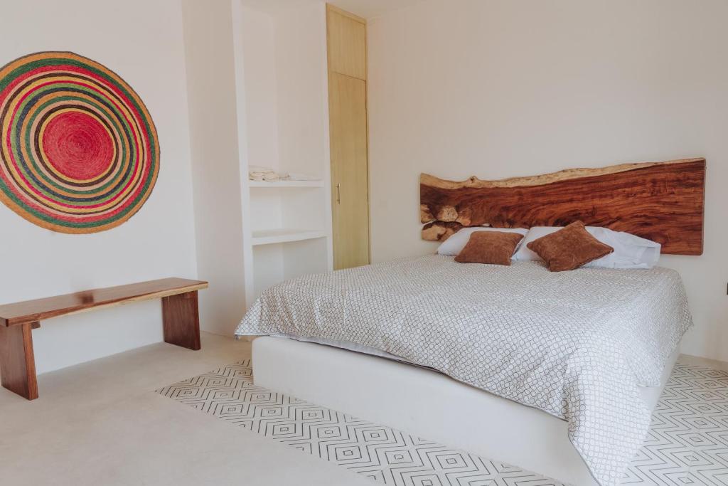 Postel nebo postele na pokoji v ubytování Villas Colón 18