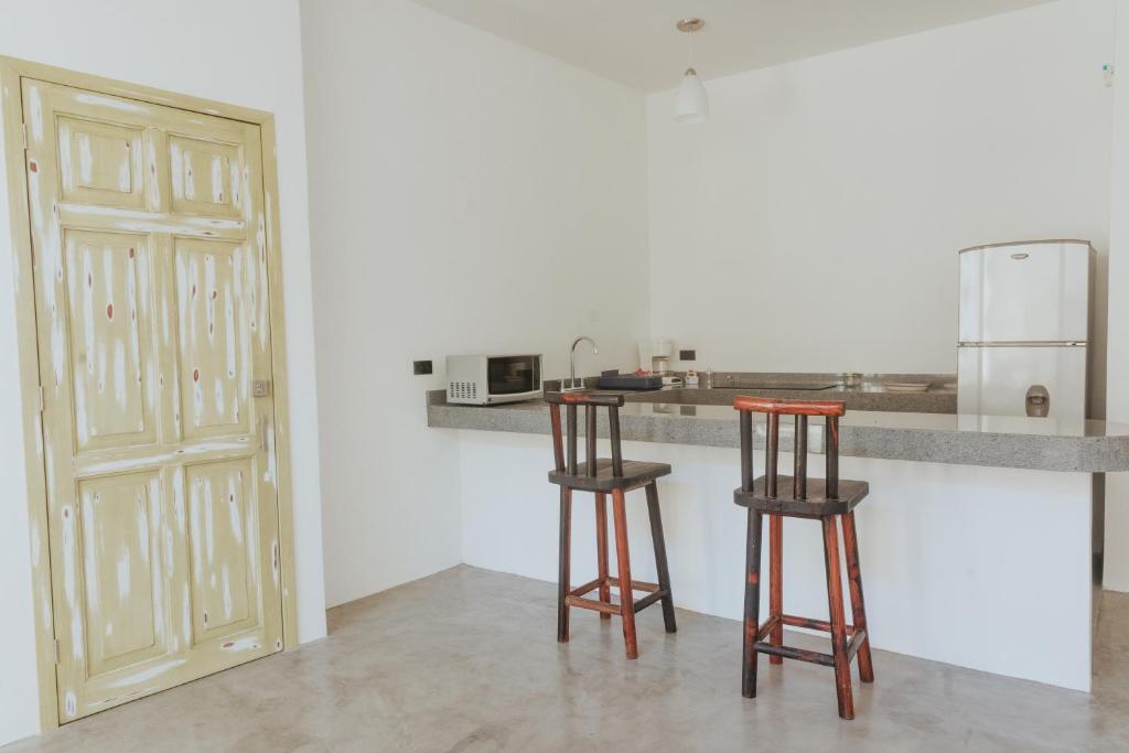 Kuchyň nebo kuchyňský kout v ubytování Villas Colón 18