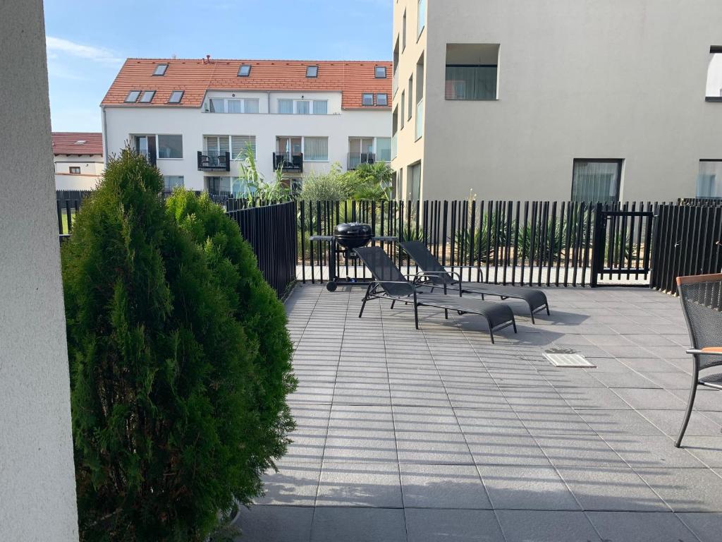 Balkón nebo terasa v ubytování Apartmány Speicher