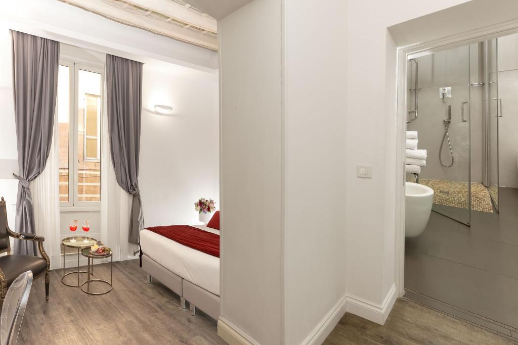 Koupelna v ubytování Hotel Navona