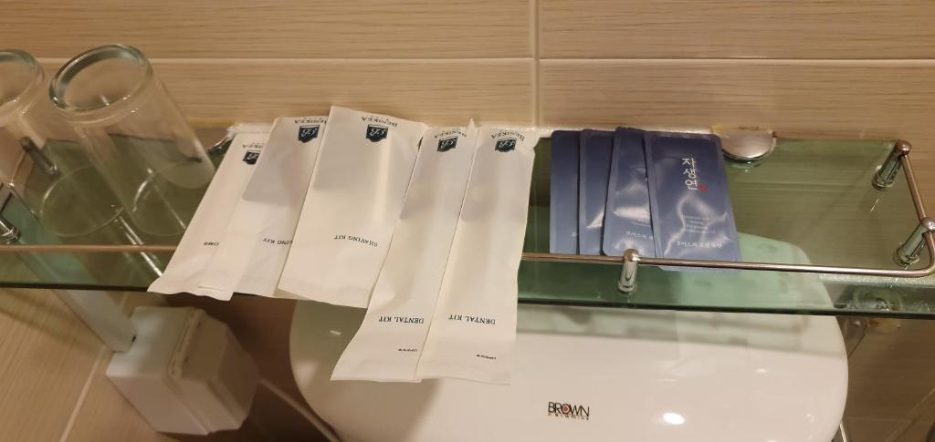 Koupelna v ubytování Appletree Hotel Pohang